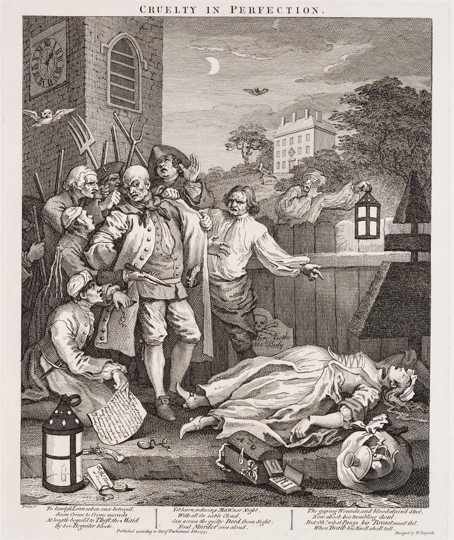 The Four Stages of Cruelty (the complete set of four prints)