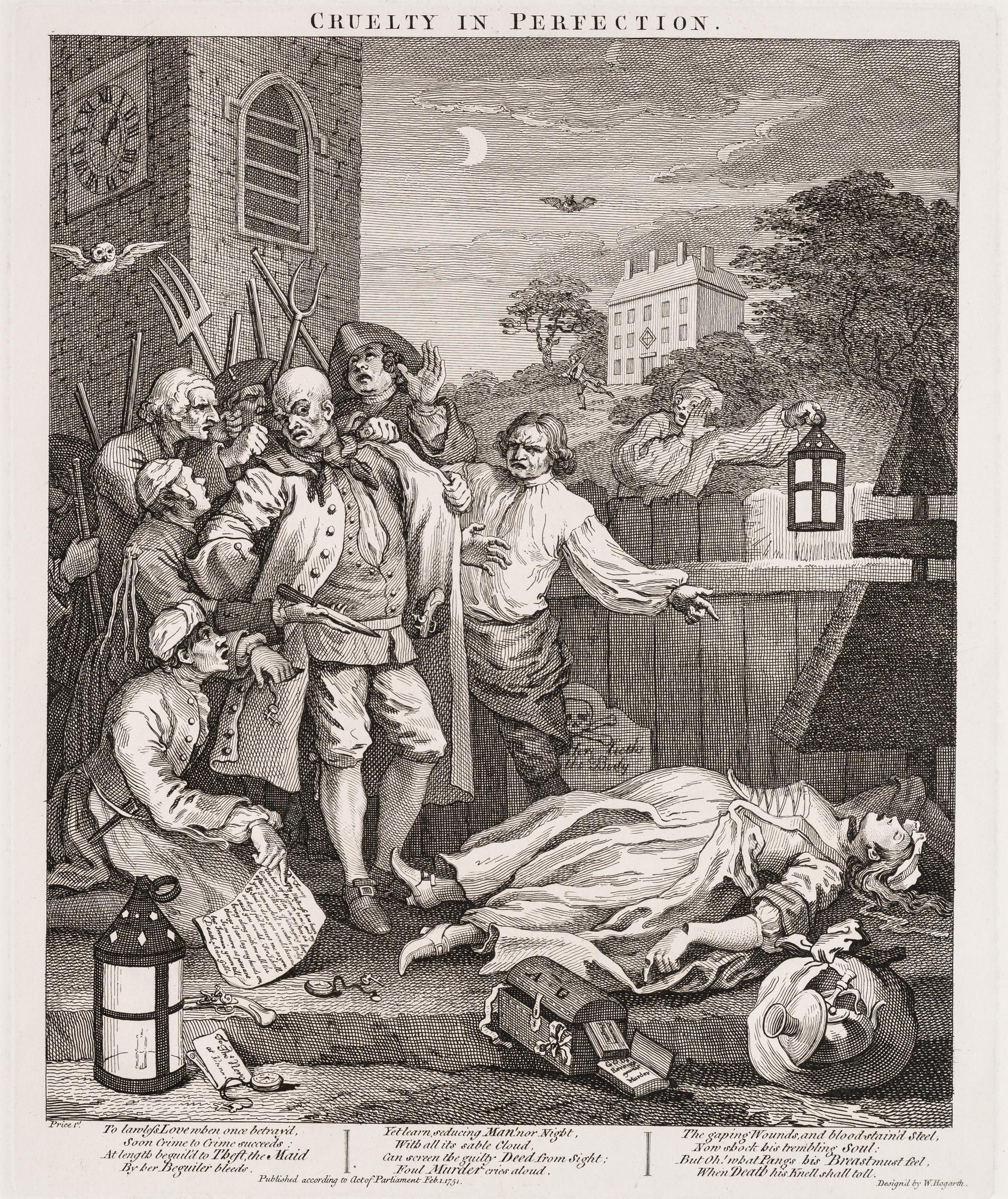 The Four Stages of Cruelty (the complete set of four prints)