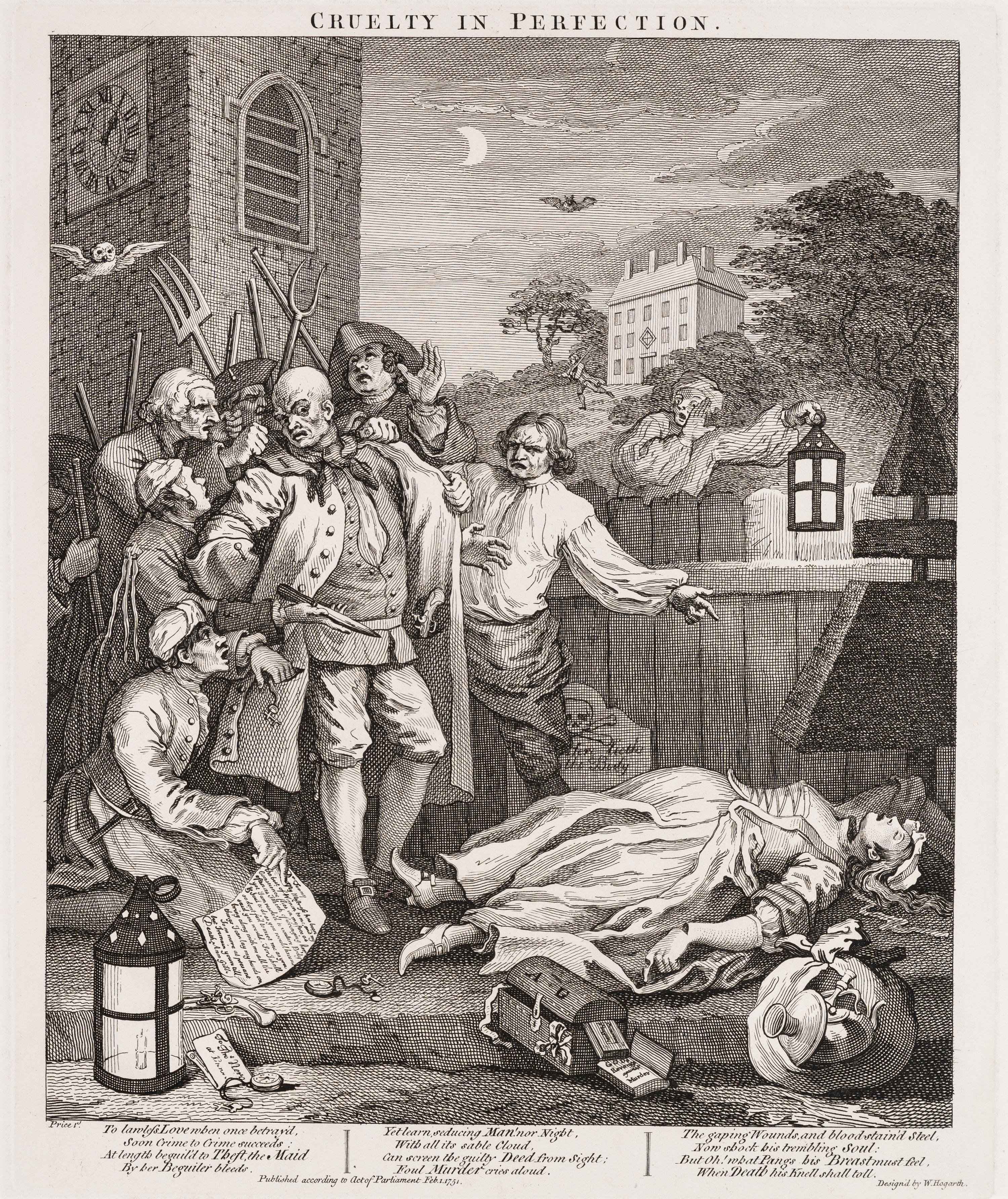 The Four Stages of Cruelty (the complete set of four prints)