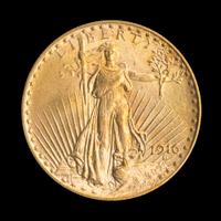A United States 1916-S St. Gaudens $20 Gold Coin