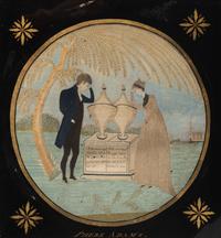 A Memorial Silkwork Embroidered Picture, Wrought by Phebe Adams
