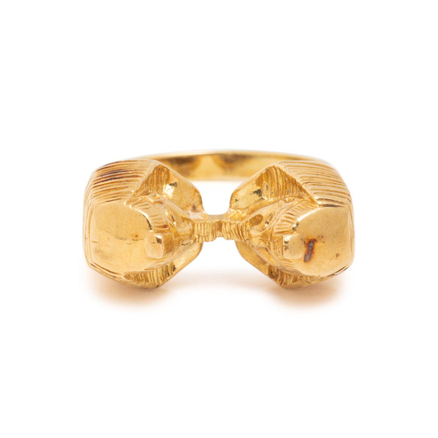 YELLOW GOLD PHARAOH RING