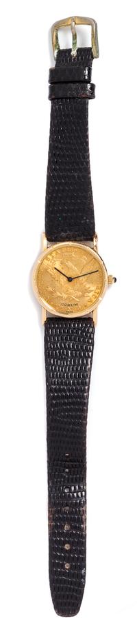 An 18 Karat Yellow Gold $10 Liberty Coin Wristwatch, Corum,