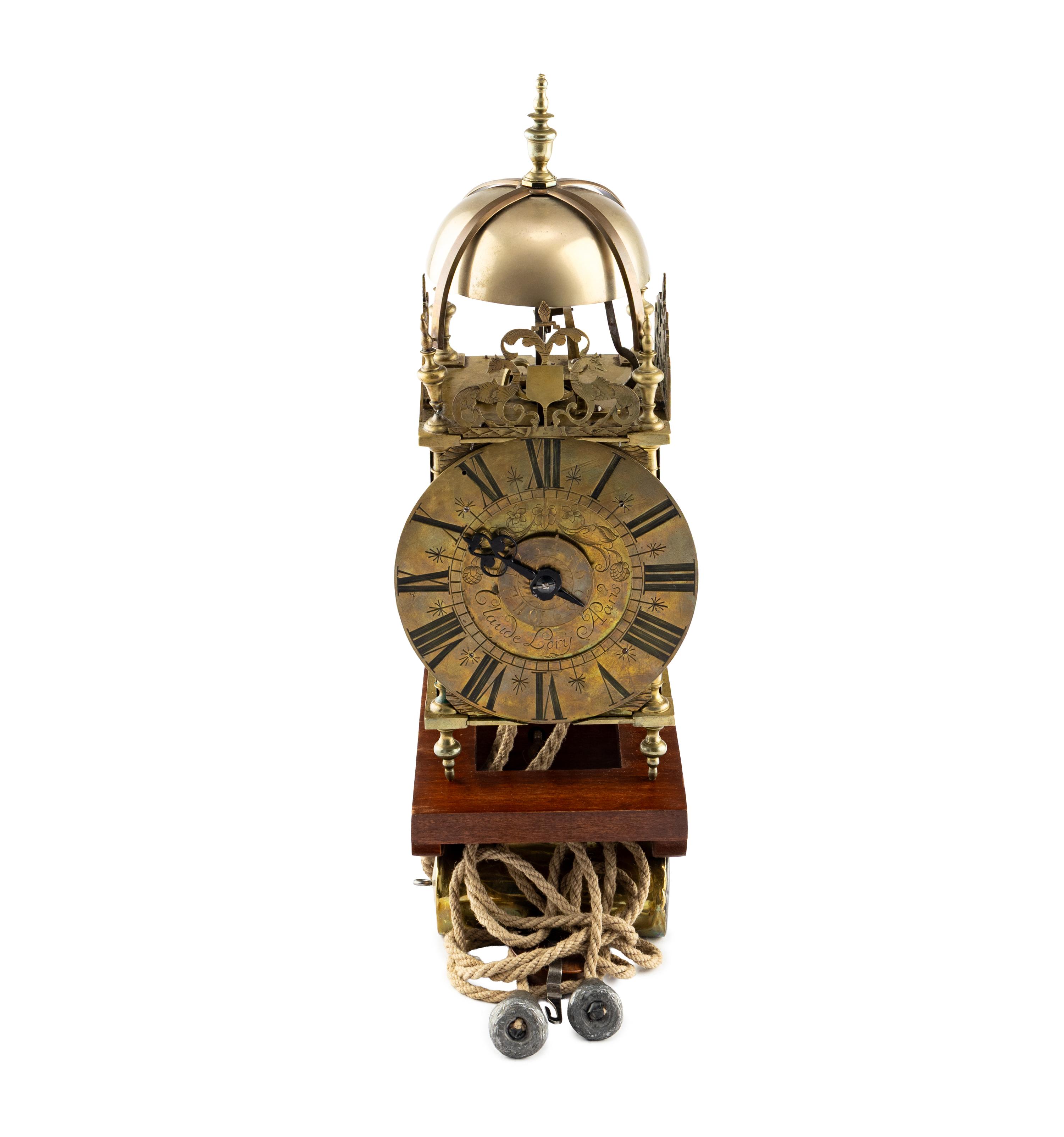 A French Brass Lantern Clock