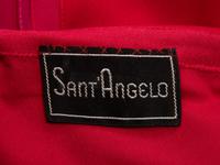 Sant' Angelo, Red Ombre Chiffon Bodysuit & Wrap Skirt, 1970's
