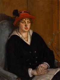William Penhallow Henderson (American, 1877-1943) — Portrait of Ms. Roy McWilliams, c. 1910-15