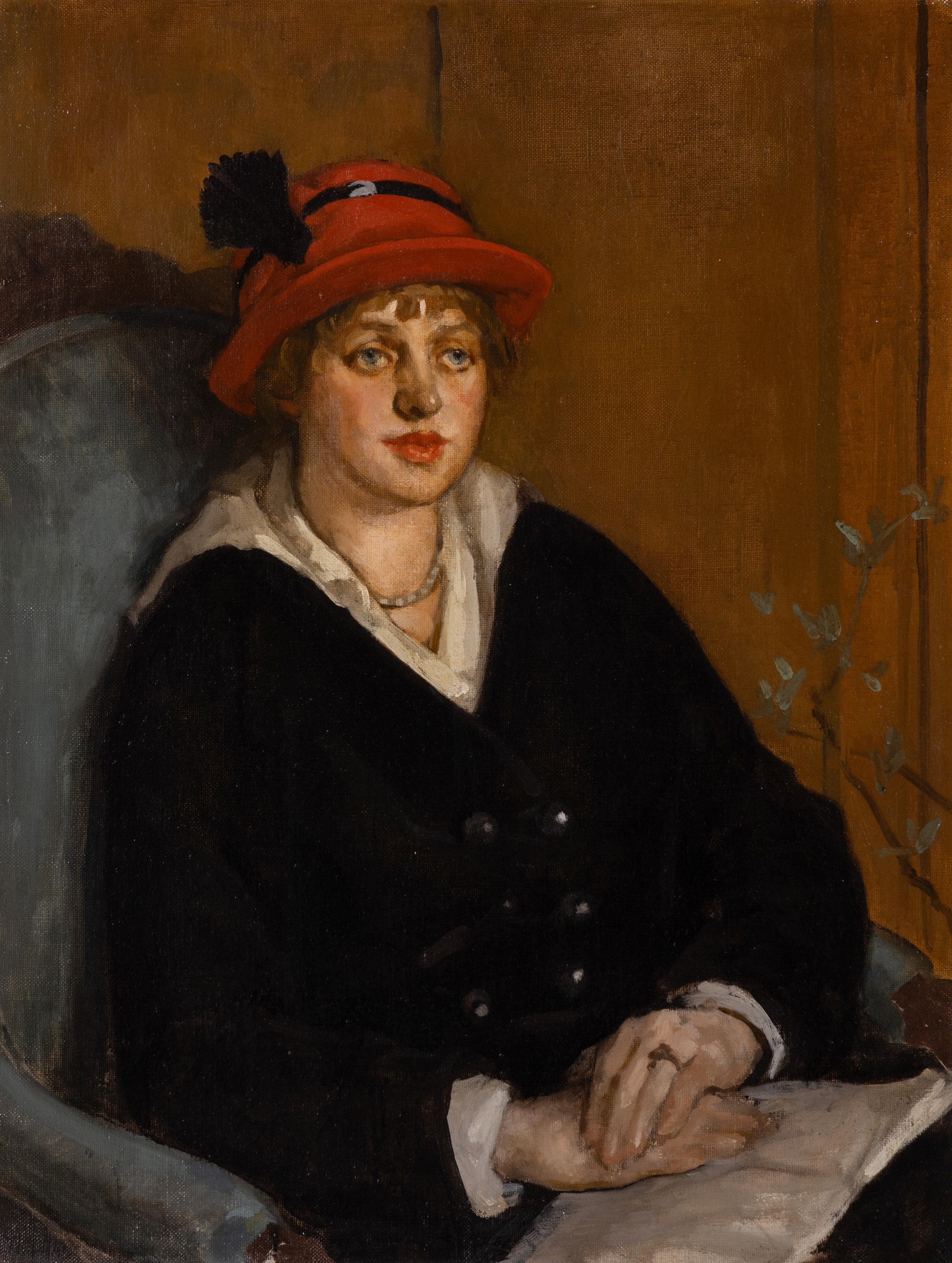 William Penhallow Henderson (American, 1877-1943) — Portrait of Ms. Roy McWilliams, c. 1910-15