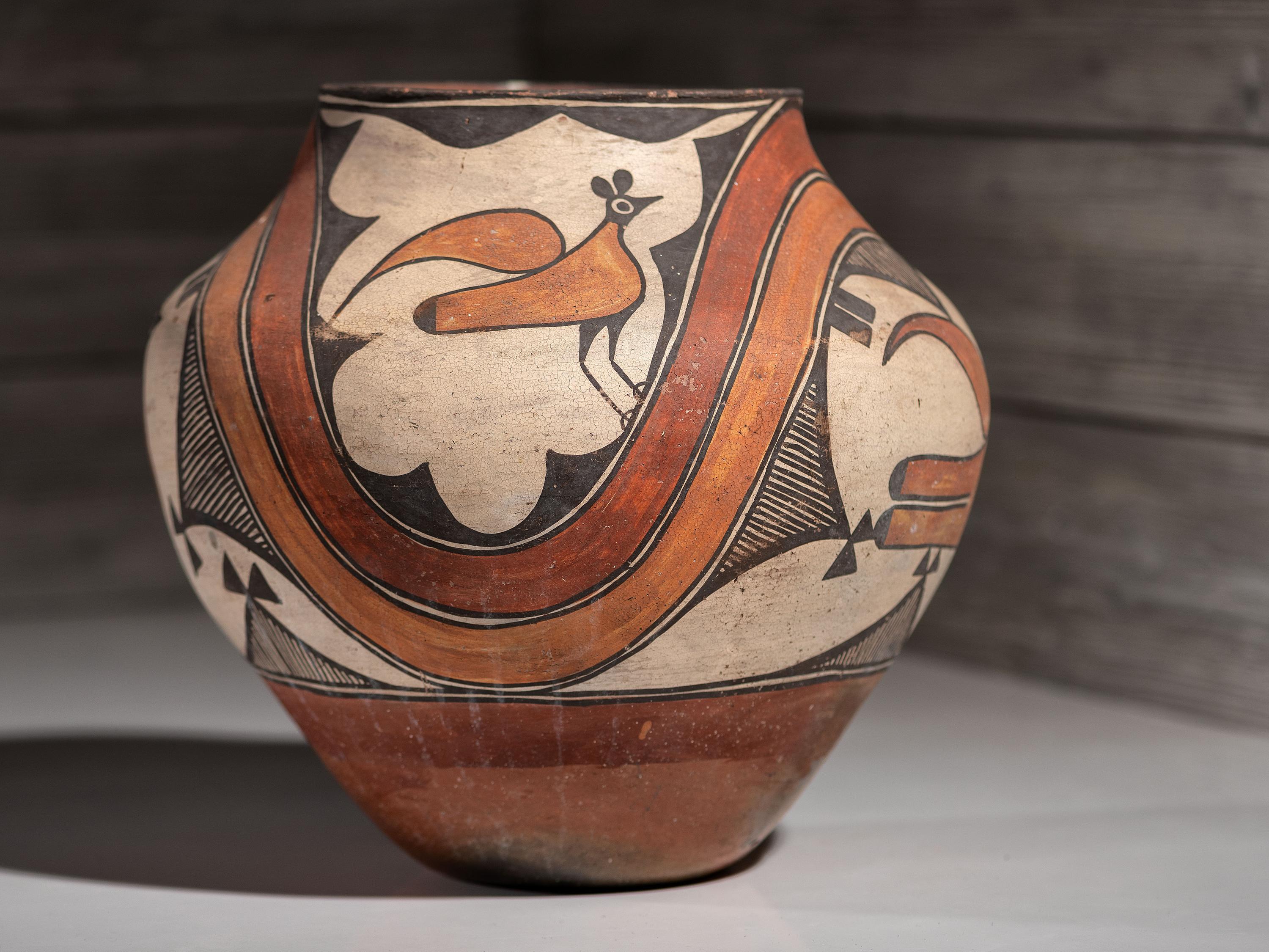 Zia Four-Color Pottery Olla