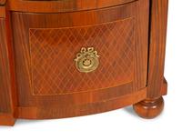 An Italian Baroque Style Parquetry Walnut Block Front Commode — 19th Century