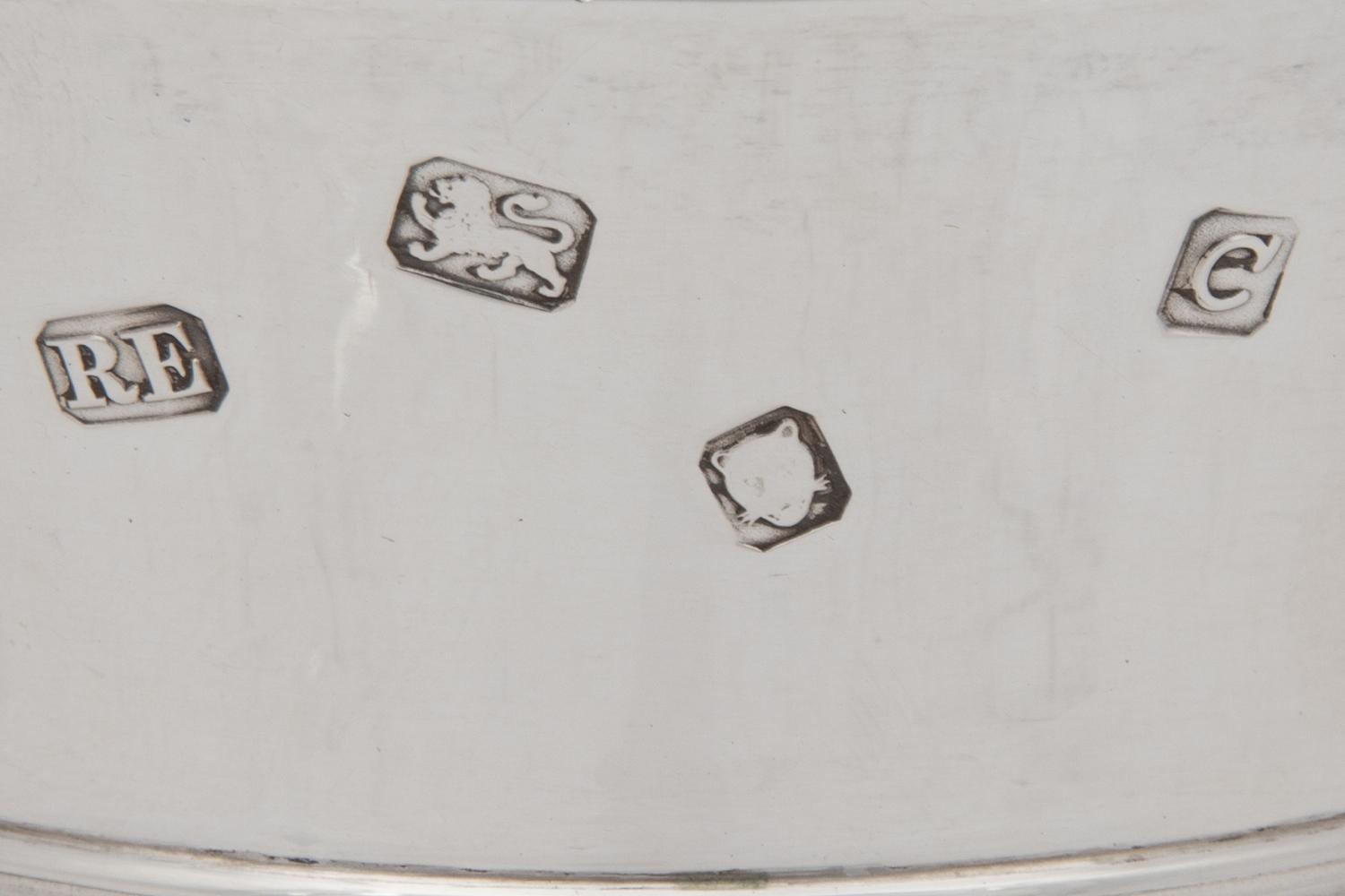 An English Silver-Mounted Mazer-Form Punch Bowl and Cups