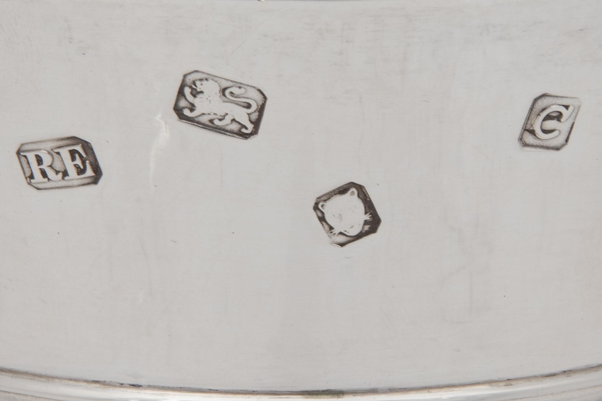 An English Silver-Mounted Mazer-Form Punch Bowl and Cups