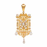 Diamond and Yellow Gold Pendant