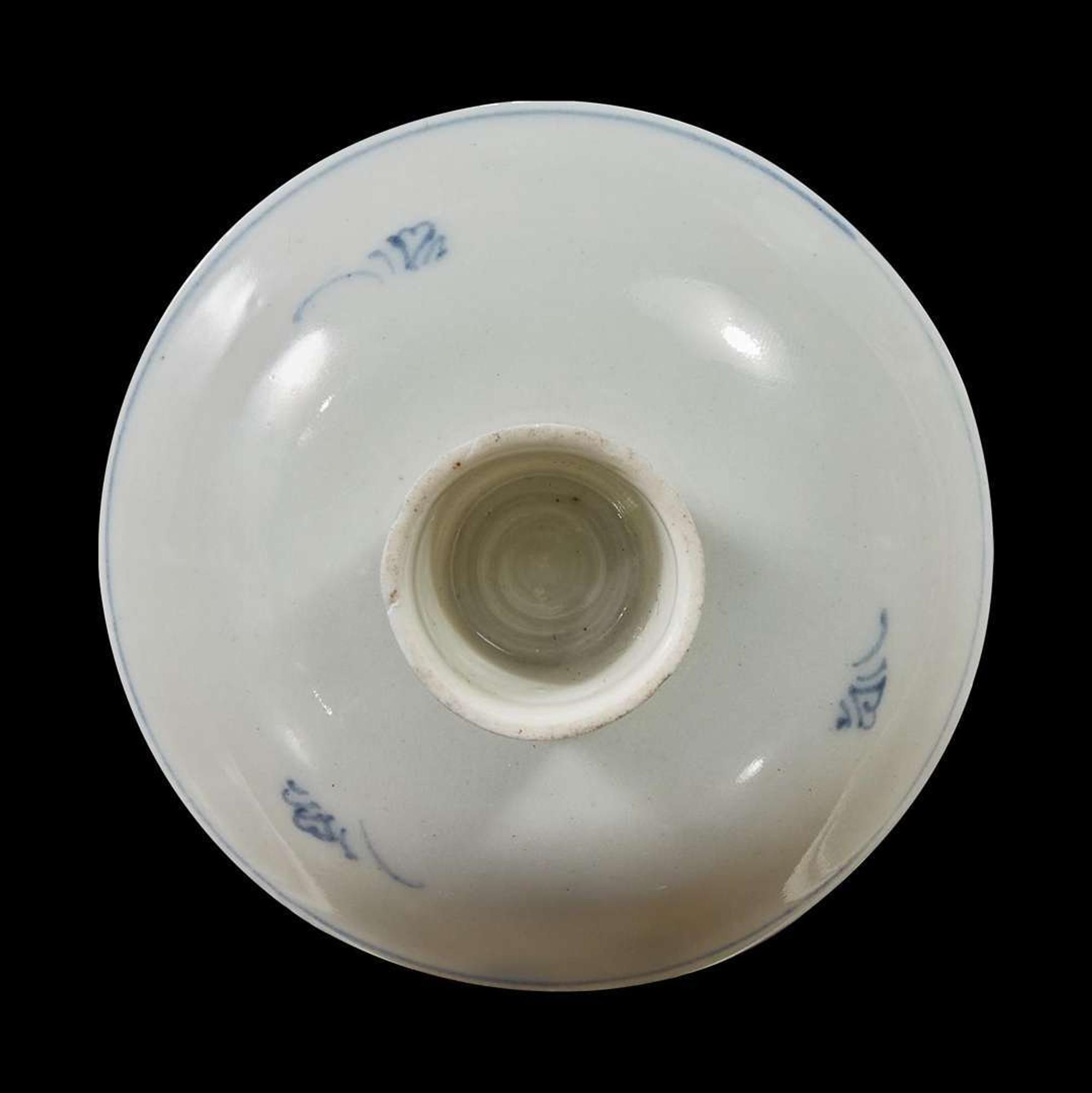 Seven assorted glass, porcelain snuff bottles; a vase; and a small blue and white porcelain tazza