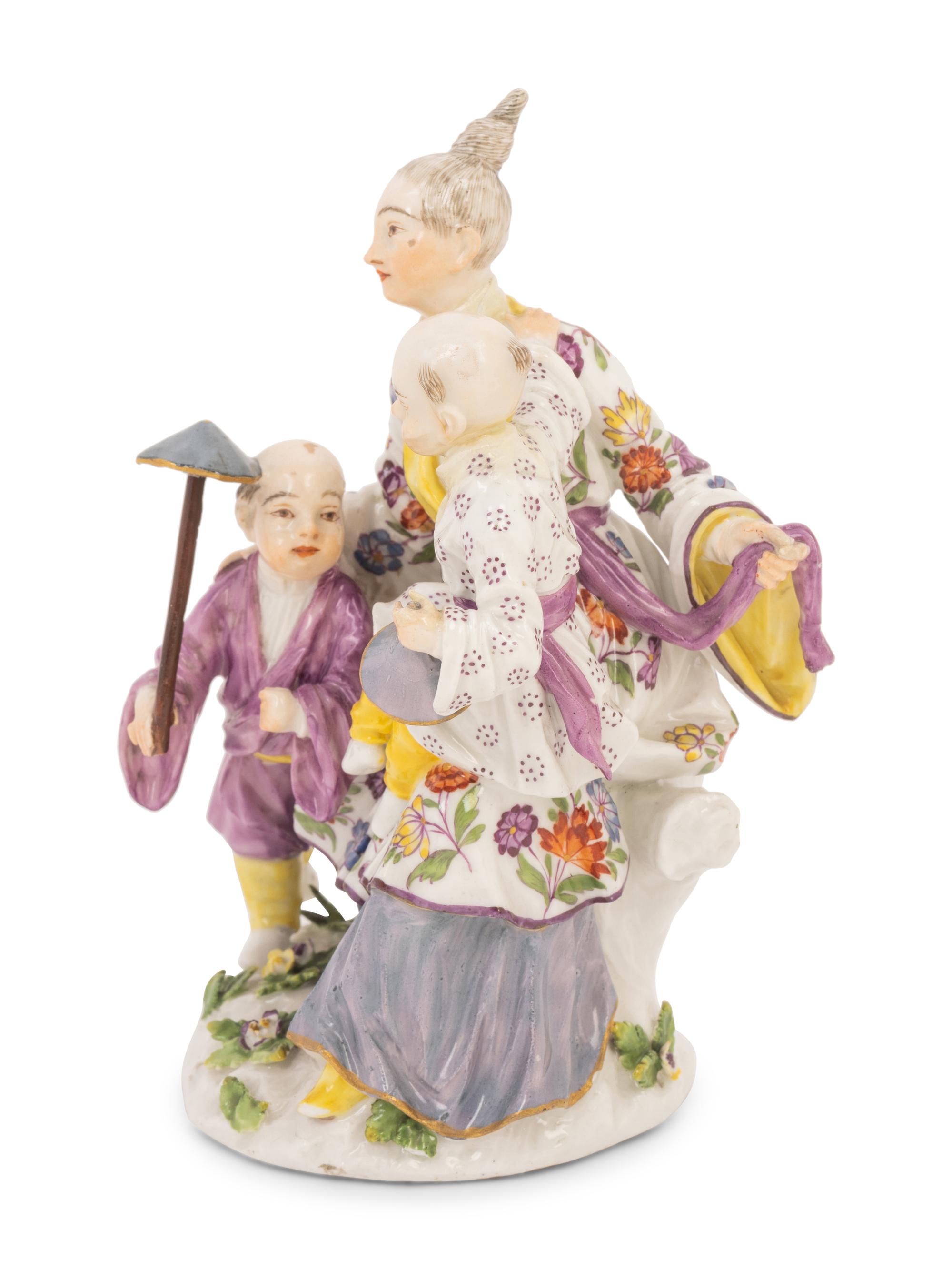 A Meissen Porcelain Chinoiserie Figural Group