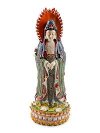A Chinese Enameled Porcelain Figure