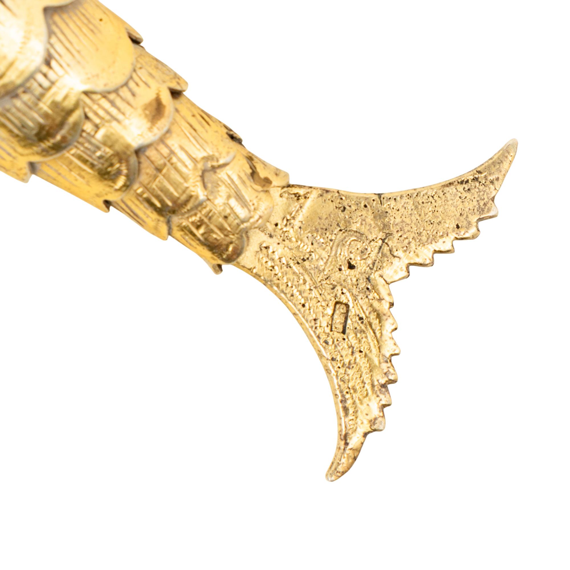 A Dutch Silver-Gilt Articulated Fish
