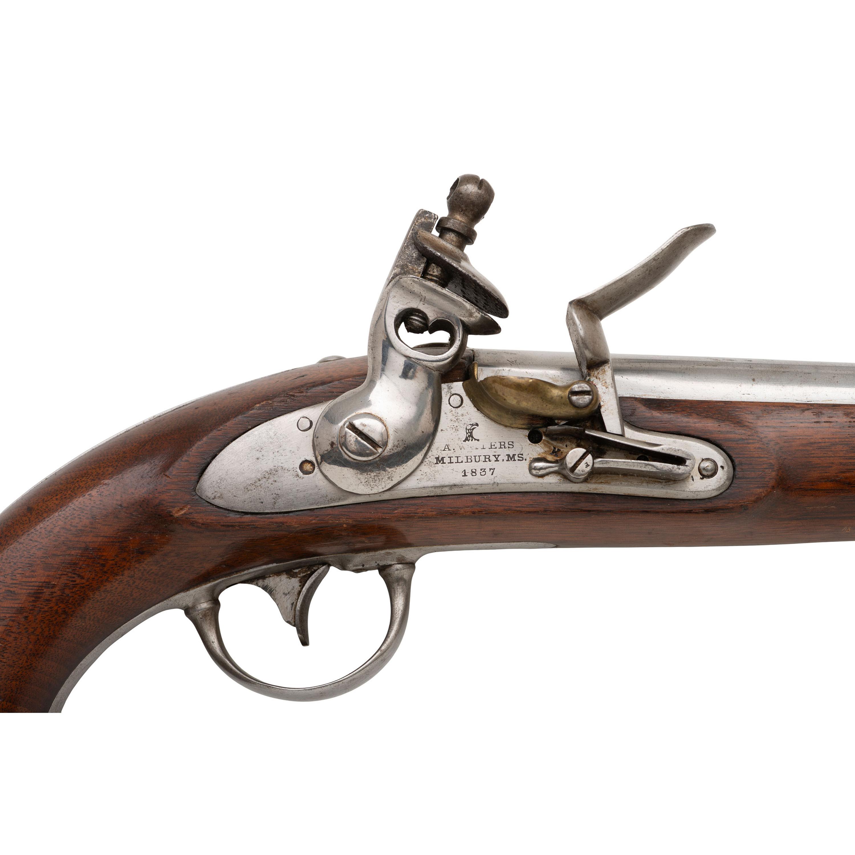 US Model 1836 Flintlock Pistol by Waters