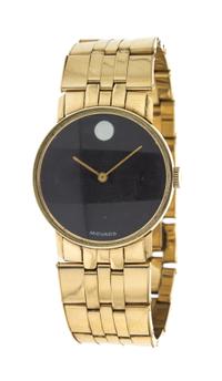 A 14 Karat Yellow Gold Museum Wristwatch, Movado, 32.50 dwts.