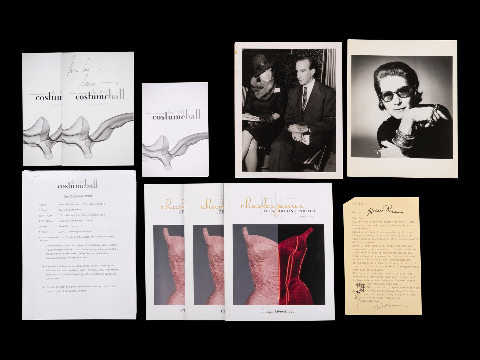 (Fashion) Letters sent to Peg Zwecker by famous fashion designers, comprising: