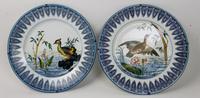 A Pair of Painted Pottery Chargers Diameter 16 1/4 inches. — 20TH CENTURY