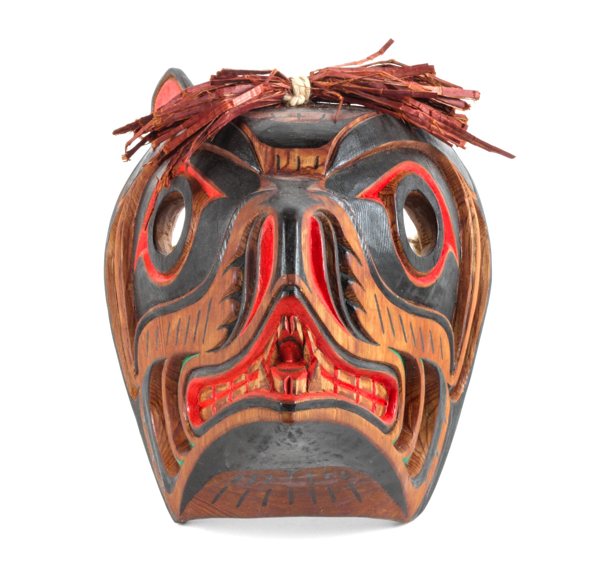 Basil H. James Sr. (Kwakwaka'wakw) Raccoon Mask Height 8 1/2 x width 7 1/4 x depth 6 1/2 inches