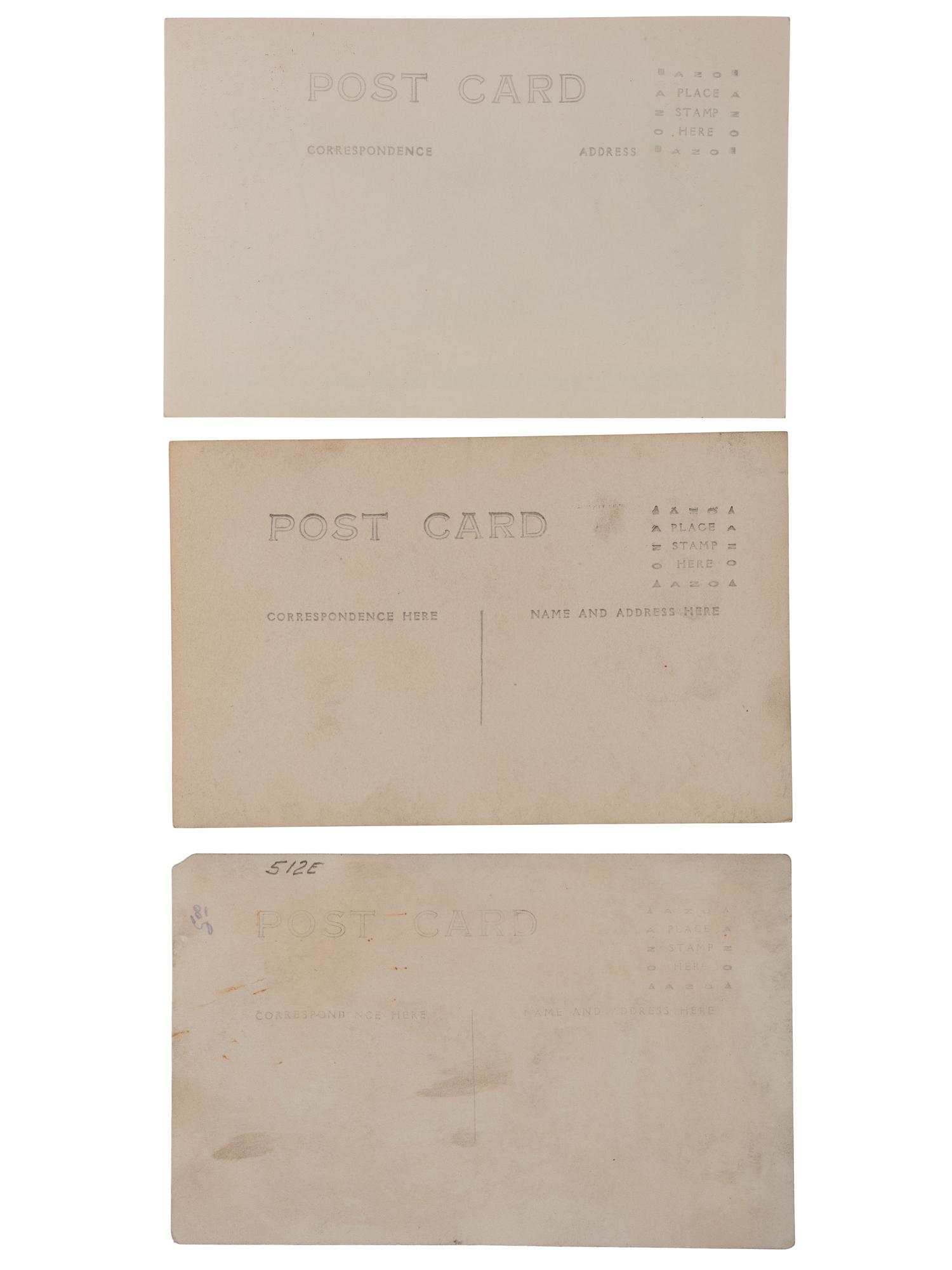 [COLORADO] -- [NEW MEXICO]. A group of 3 real photo postcards, incl. 2 images taken following the Ludlow Massacre in Trinidad, Colorado, 1914.