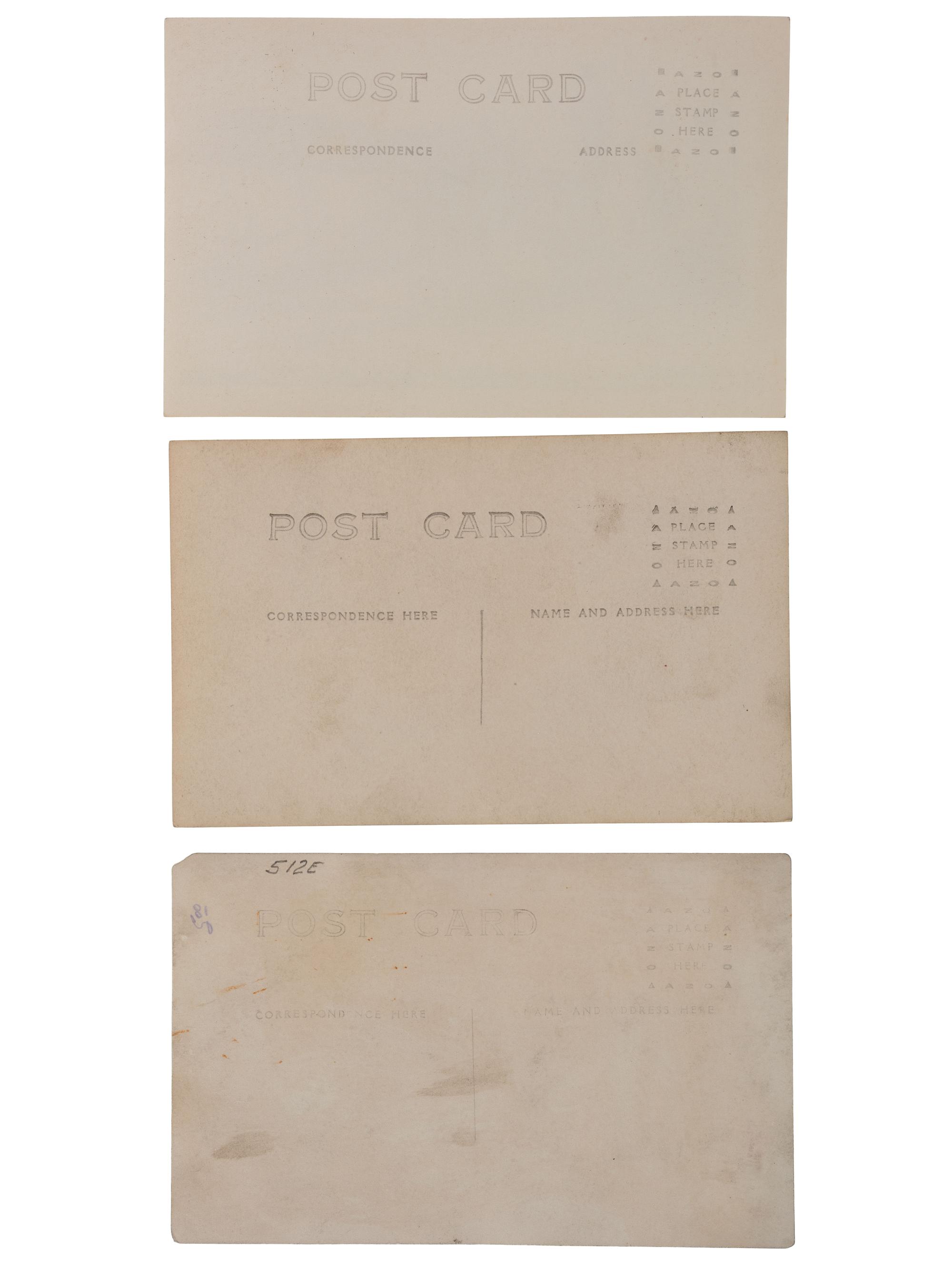 [COLORADO] -- [NEW MEXICO]. A group of 3 real photo postcards, incl. 2 images taken following the Ludlow Massacre in Trinidad, Colorado, 1914.