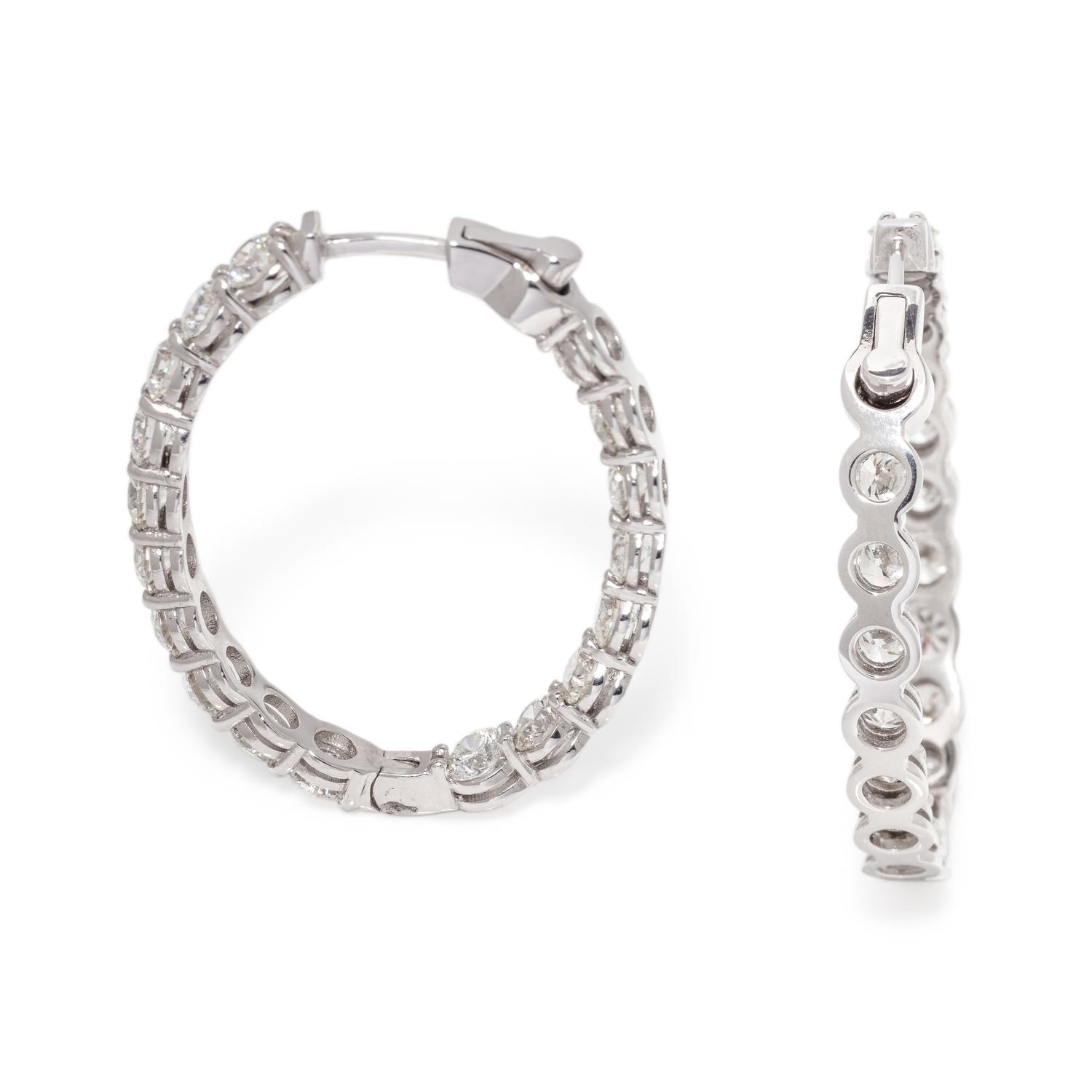 DIAMOND HOOP EARRINGS