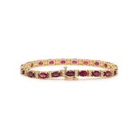 RUBELLITE AND DIAMOND BRACELET