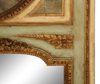 A French Painted and Parcel Gilt Trumeau Mirror