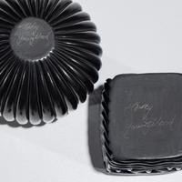 Carved Blackware Pottery Jars