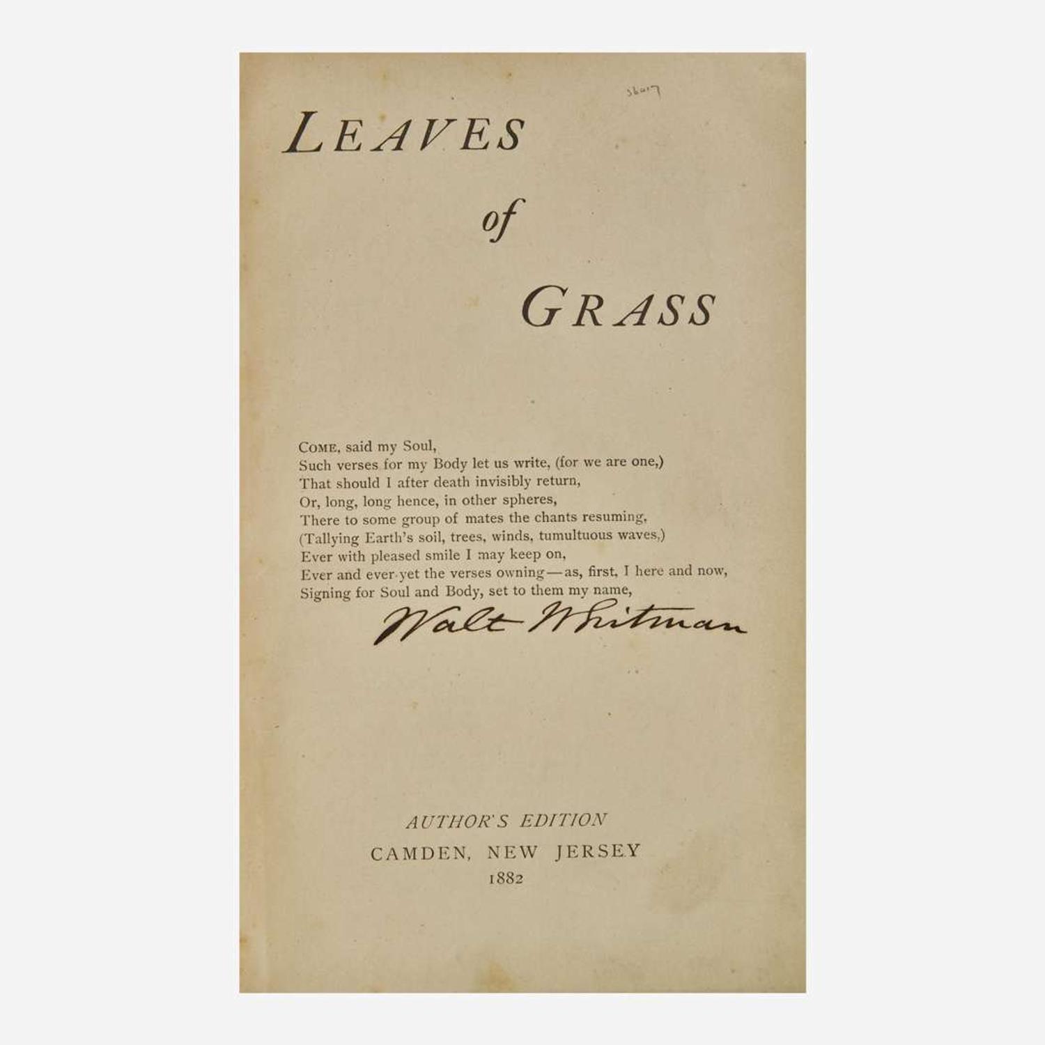 [Literature] (Whitman, Walt) Leaves of Grass