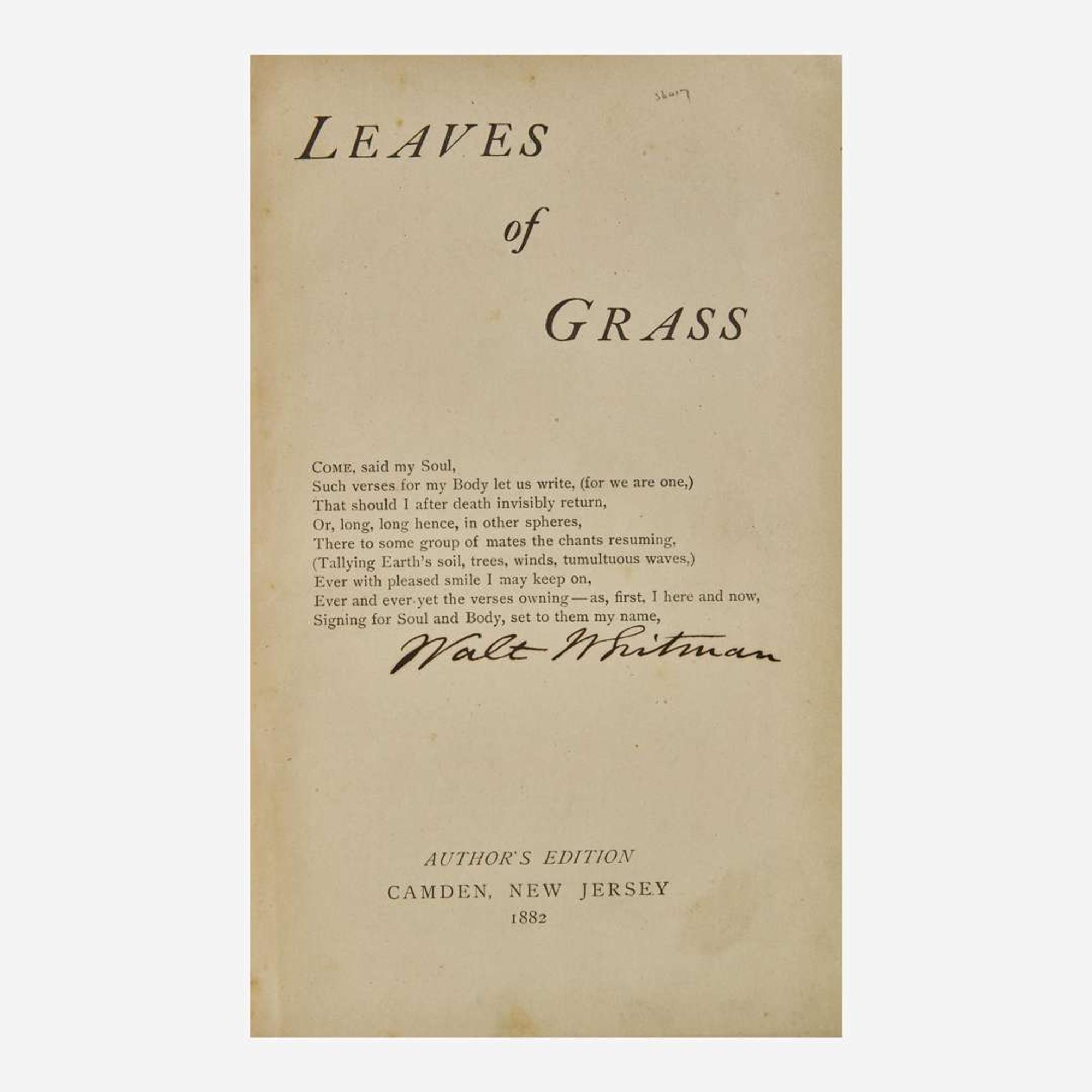 [Literature] (Whitman, Walt) Leaves of Grass