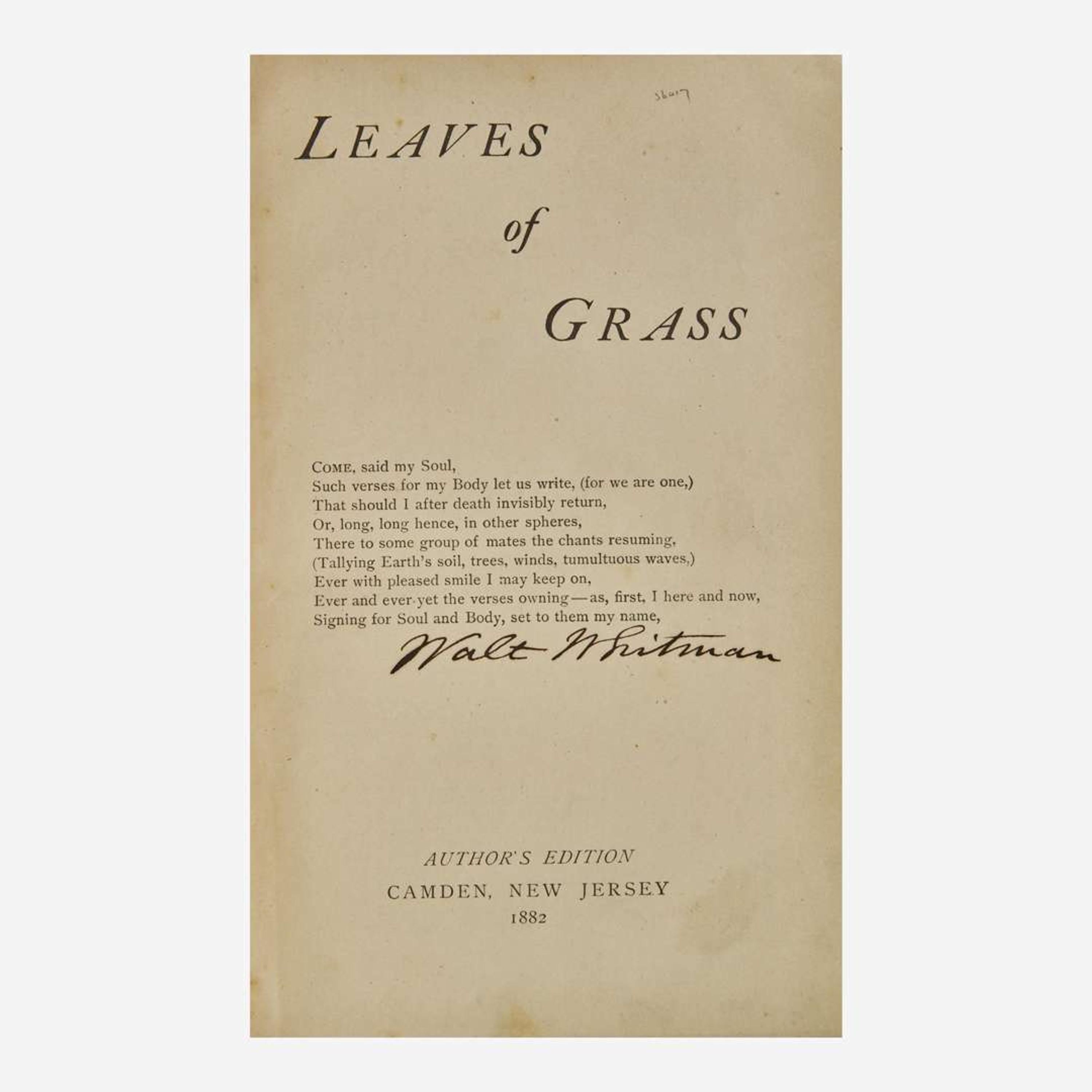 [Literature] (Whitman, Walt) Leaves of Grass
