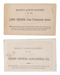 [CIVIL WAR]. 18 CDVs of important structures and hallowed grounds from Brady's Album Gallery . 1862.