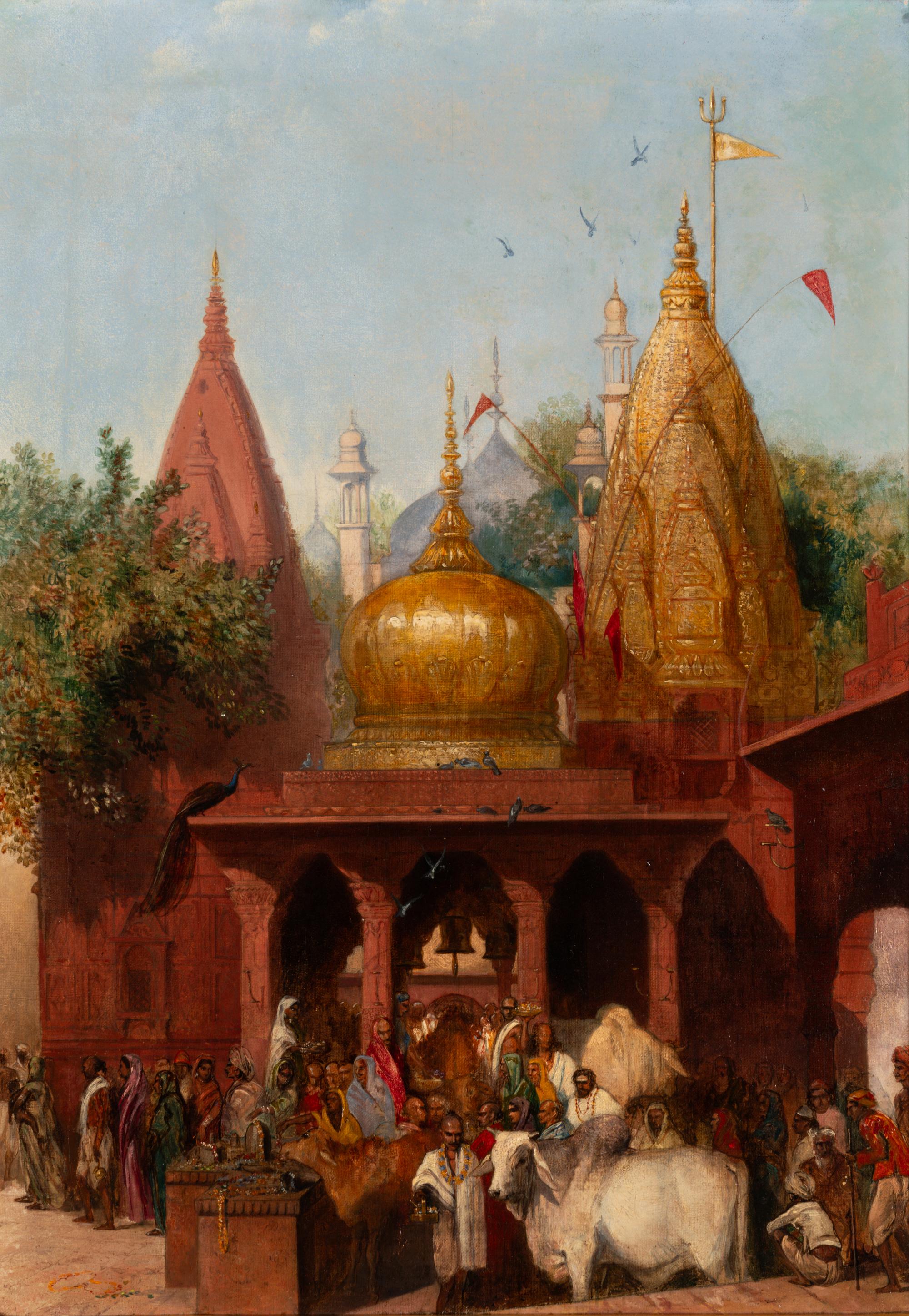 George Landseer (British, 1834-1878) — The Golden Temple, Benares, 1861