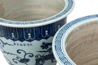 A Pair of Chinese Blue and White Porcelain Jardinières