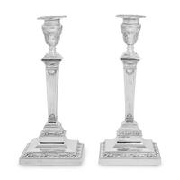 A Pair of Victorian Silver Candlesticks