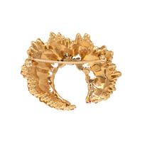 YELLOW GOLD AND RUBY BROOCH