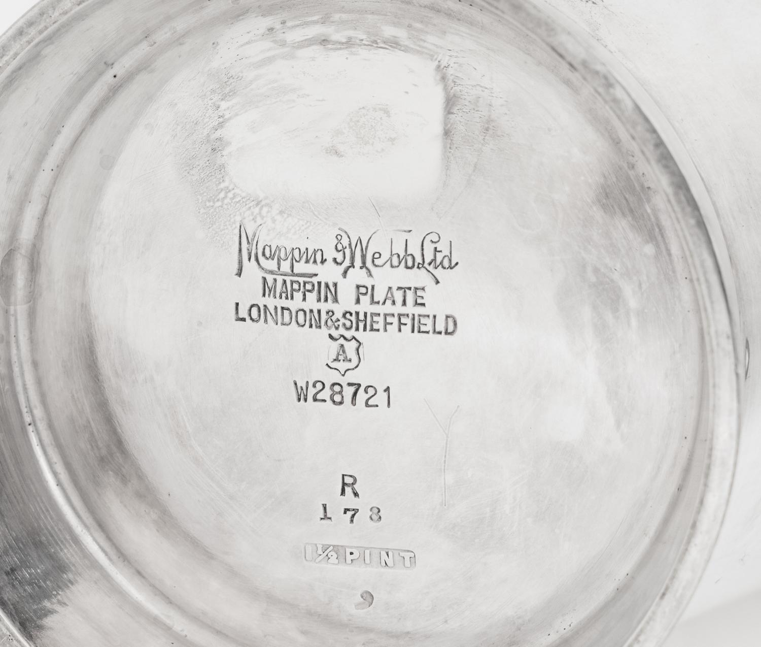 A Mappin and Webb Silver-Plate Art Deco Cocktail Shaker