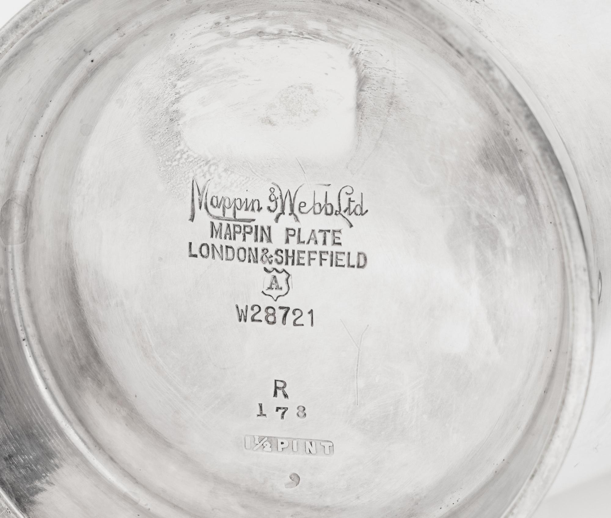 A Mappin and Webb Silver-Plate Art Deco Cocktail Shaker