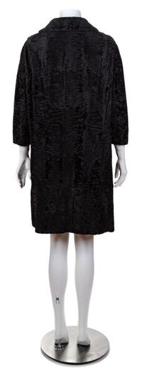 A Maximilian Black Broadtail Coat, No size.