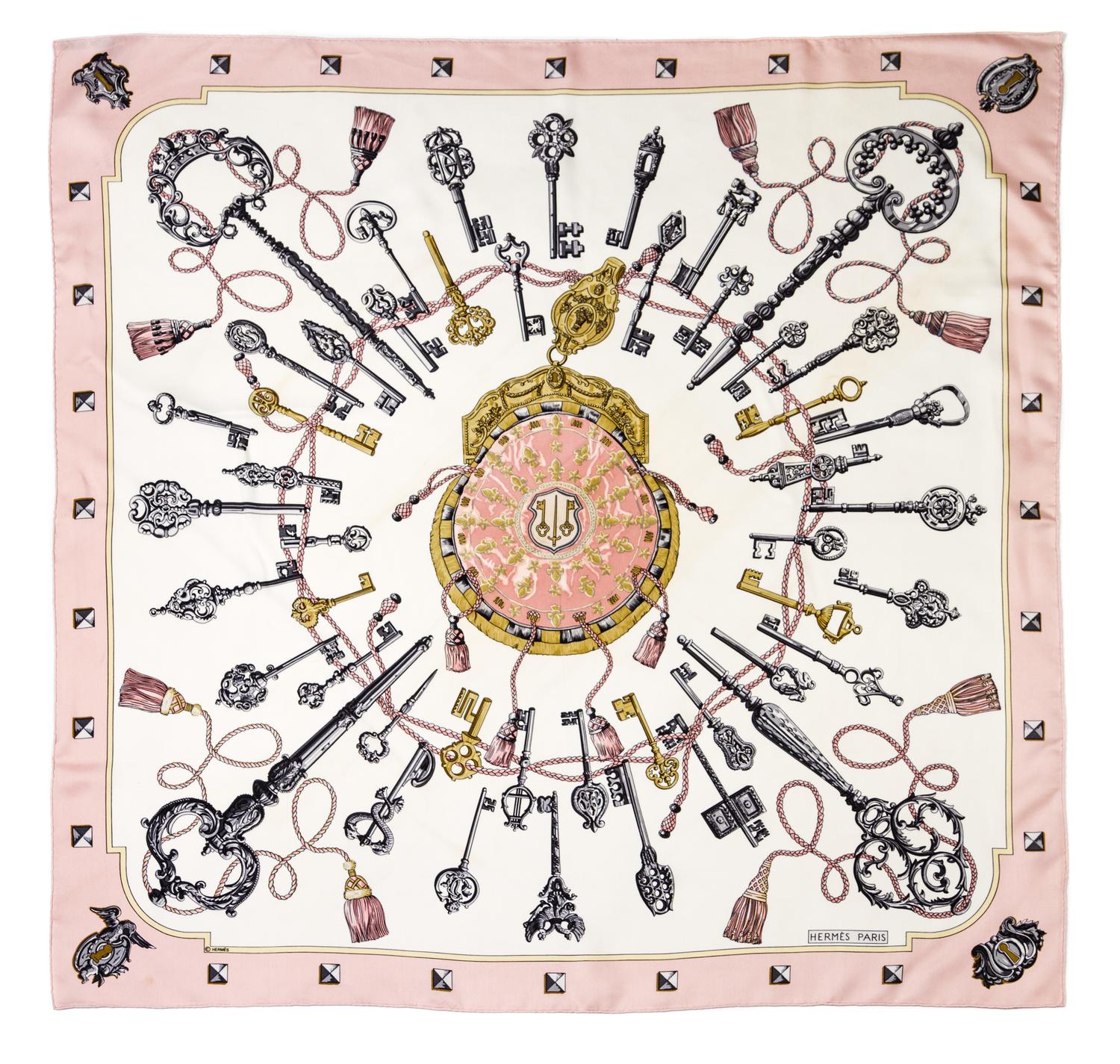 An Hermes Silk Scarf, 35 x 35 inches.