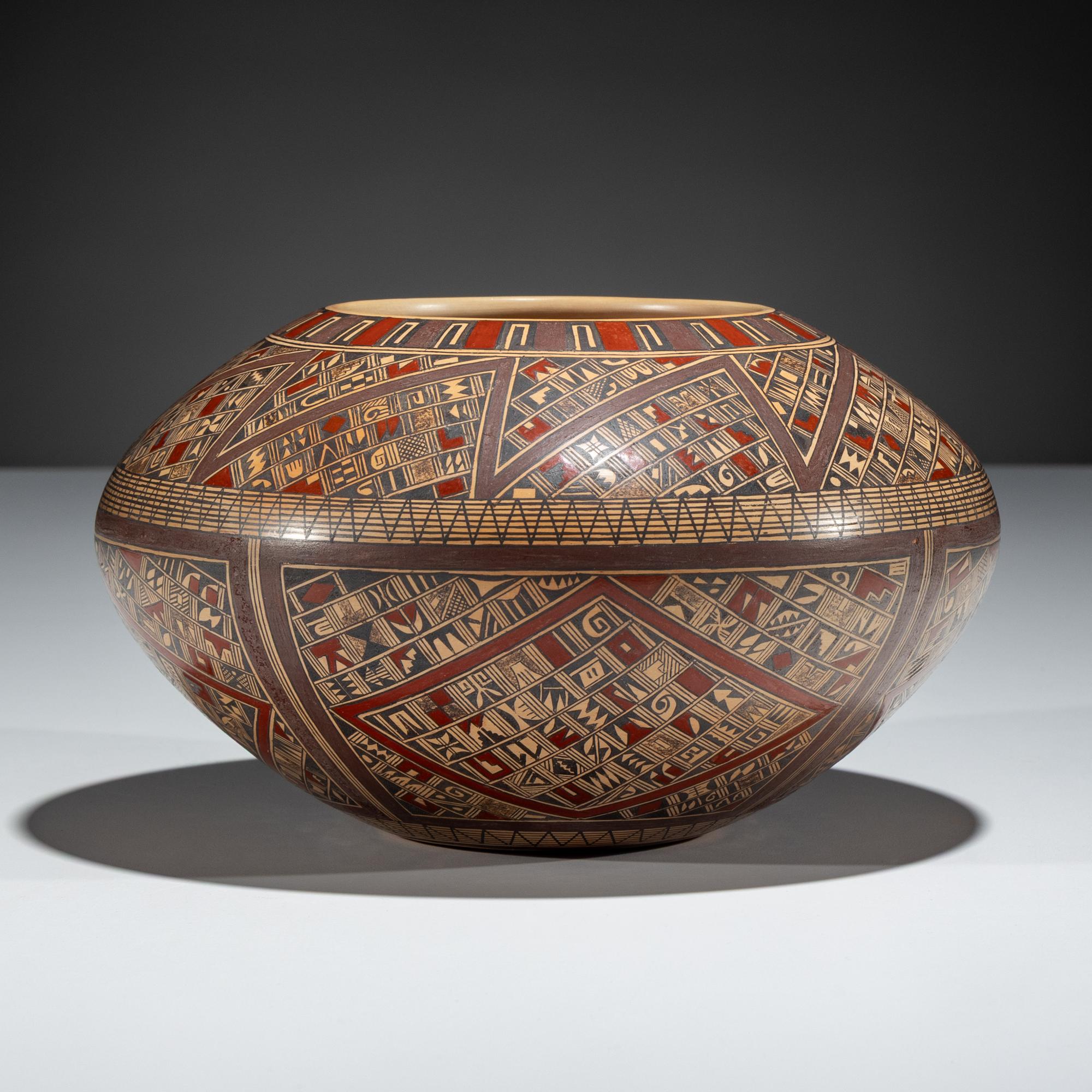Polychrome Pottery Bowl, Shard Design