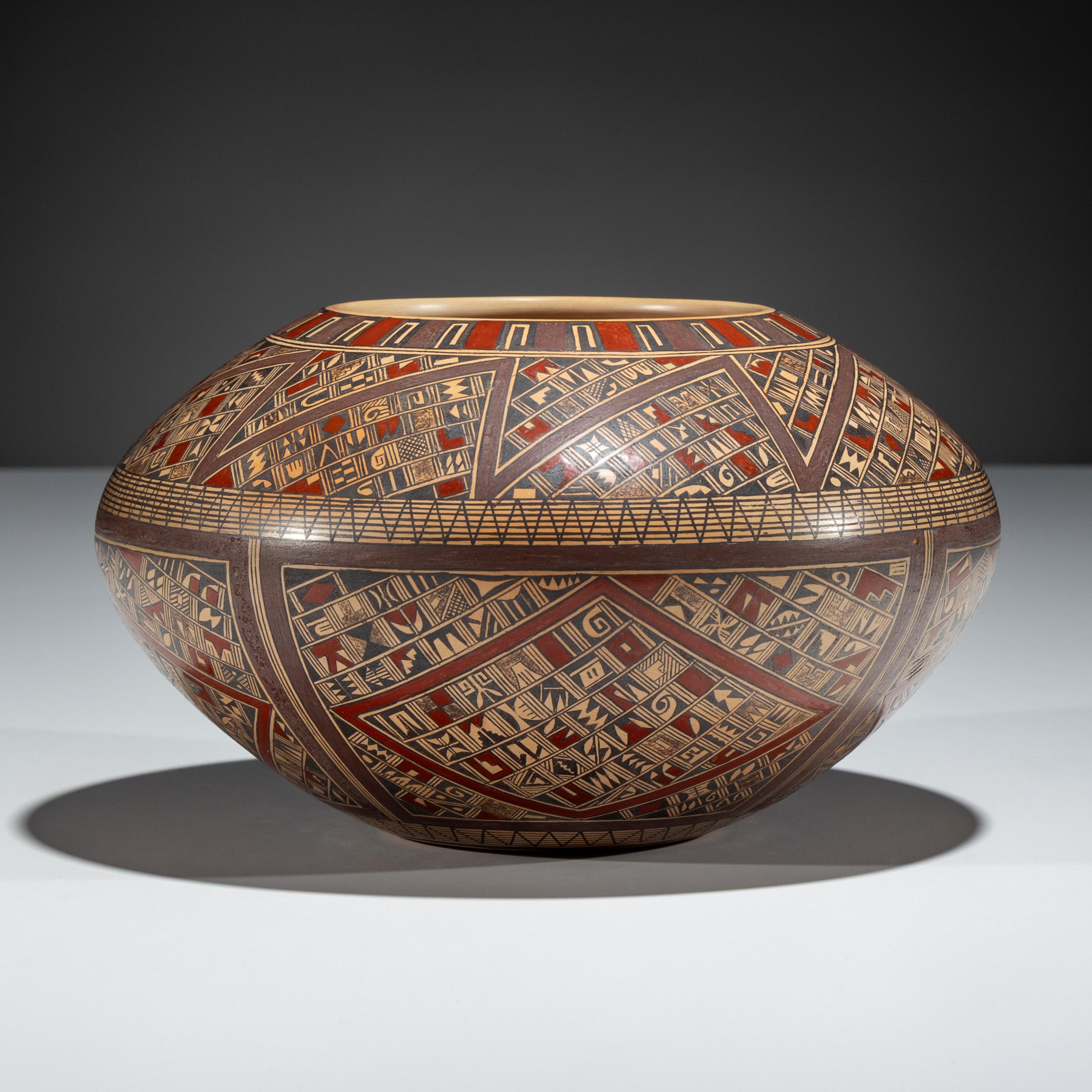 Polychrome Pottery Bowl, Shard Design