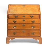 A Chippendale Tiger-Maple Slant-Front Desk