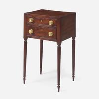 A Federal mahogany workstand with Ben Franklin brasses Possibly New York, NY, early 19th century