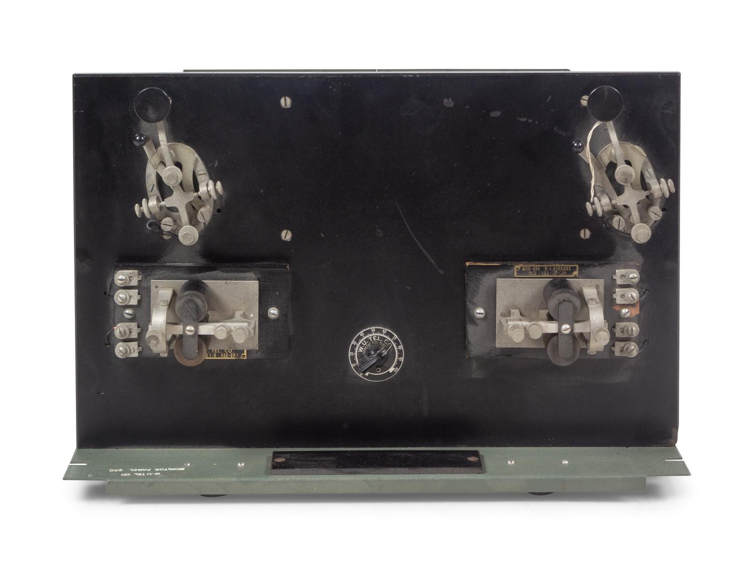 A Western Union Twin Telegraph Monitor Panel