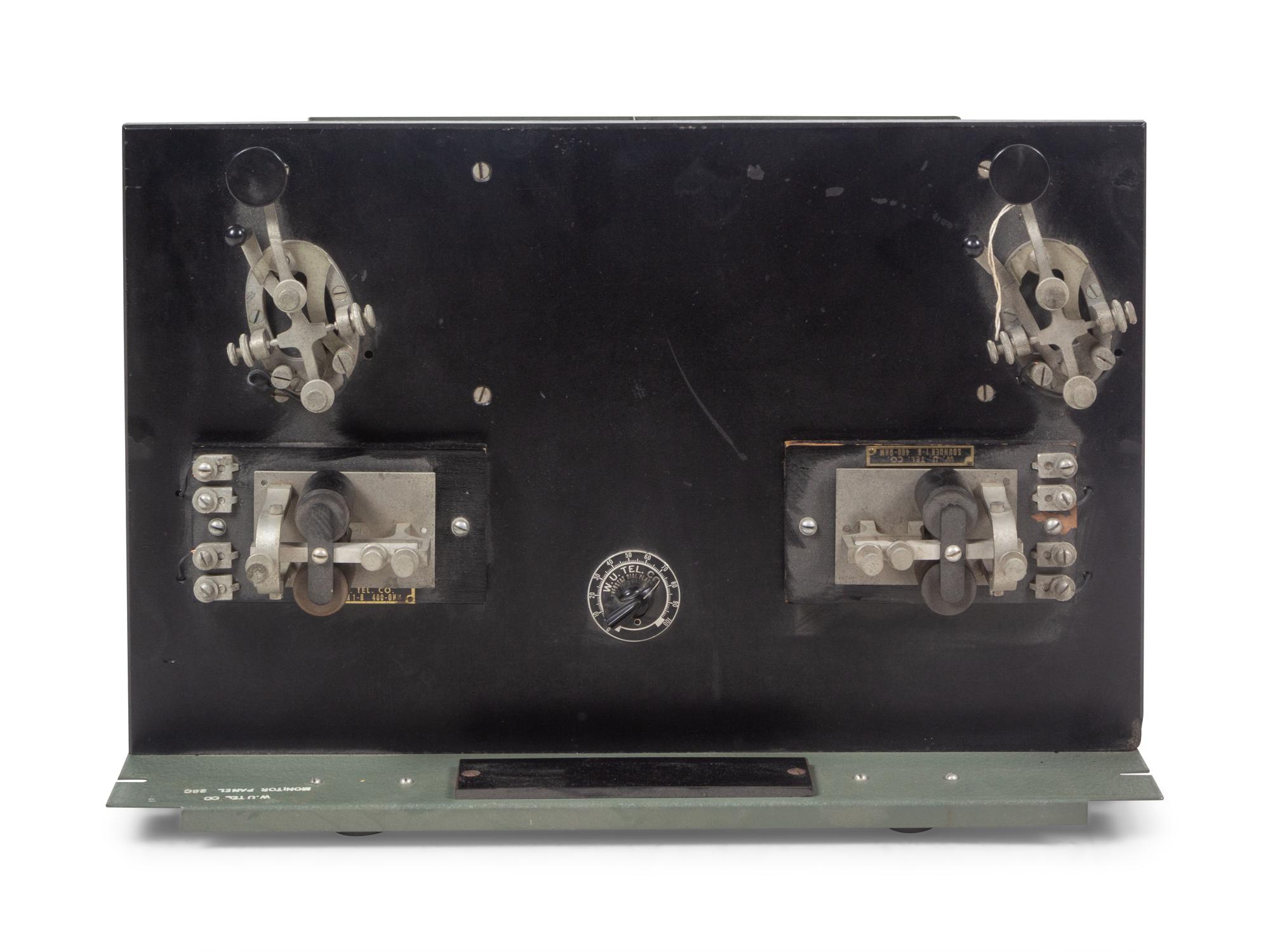 A Western Union Twin Telegraph Monitor Panel