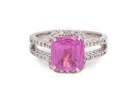 PINK SAPPHIRE AND DIAMOND RING